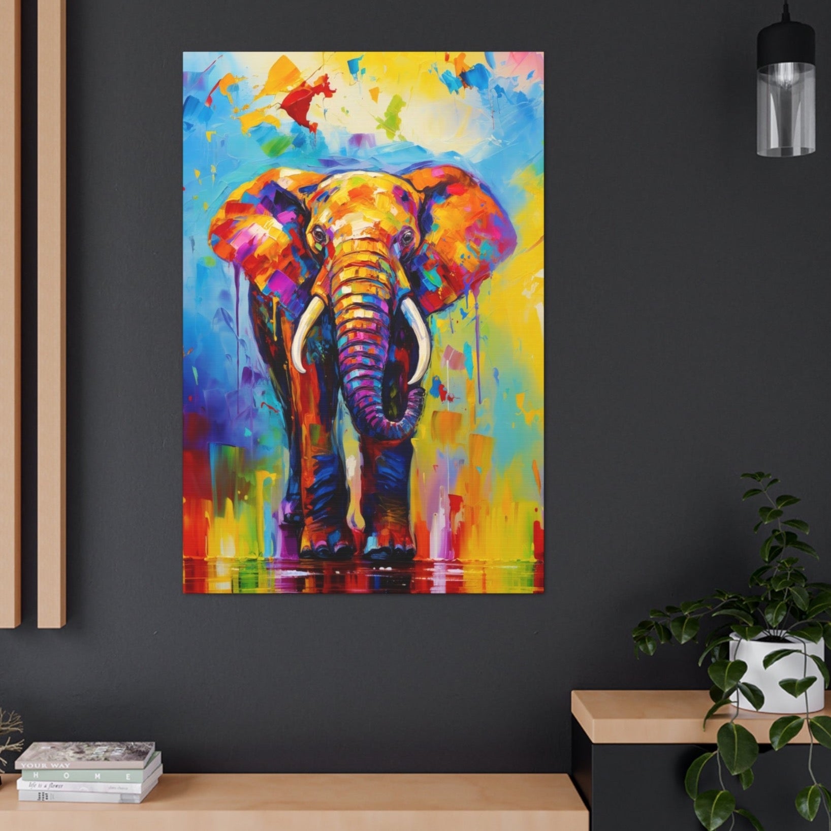 modern art elephant wall decor art
