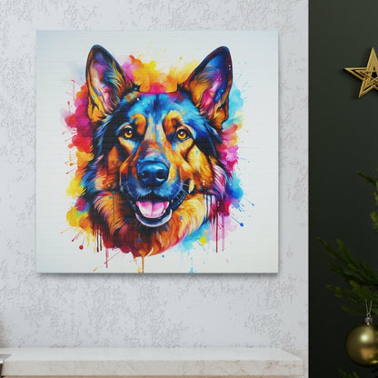cute German Shepherd canvas print