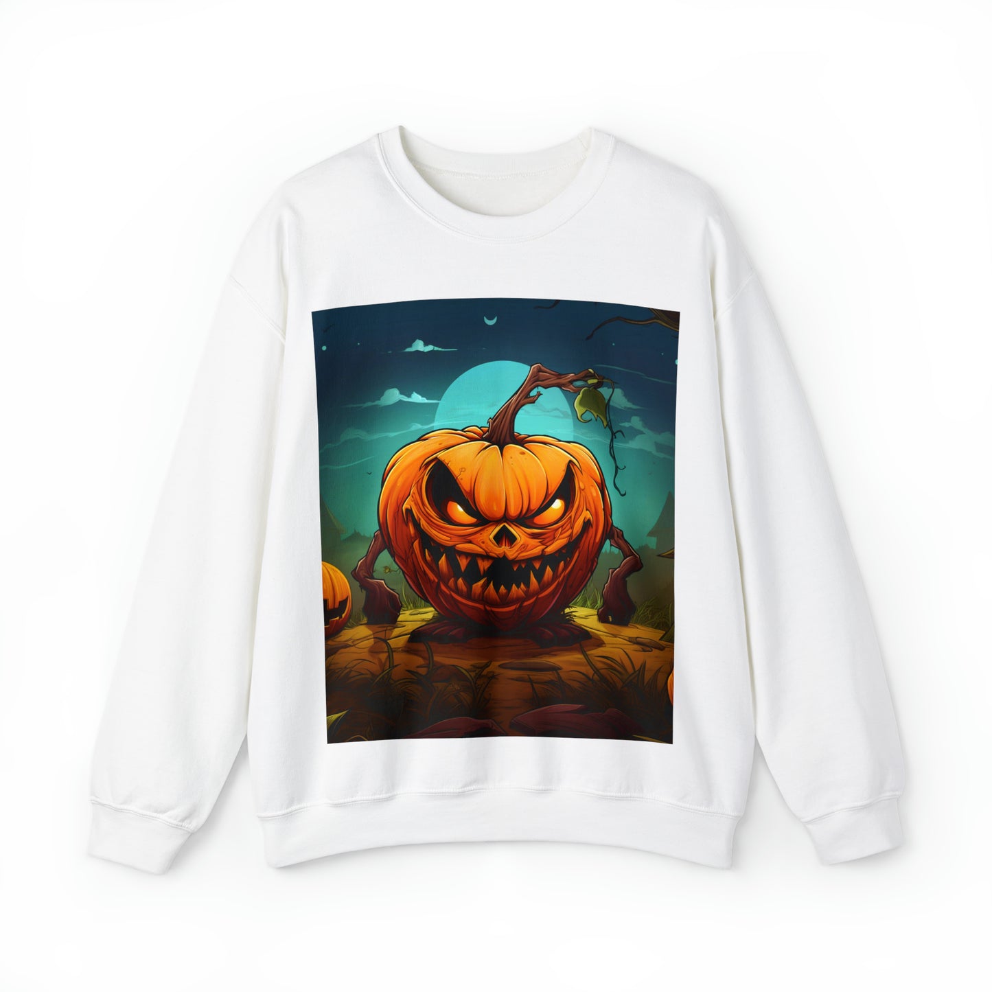 Cartoon Jack--O-Lantern Halloween Sweatshirt Men's Women's Black Grey White Small Medium Large XL XXL XXL Halloween Sweatshirts