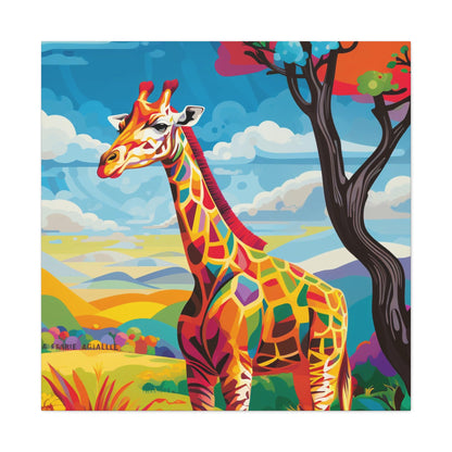 modern art giraffe canvas print