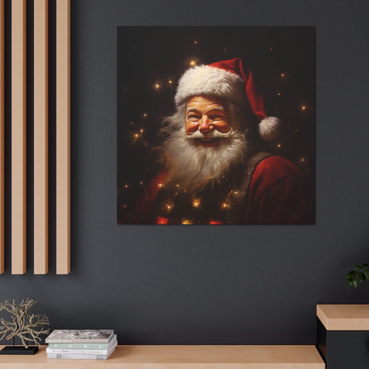 Christmas Santa Claus canvas print, santa claus art Christmas gifts
