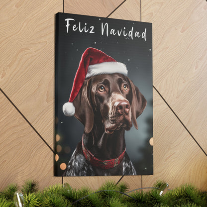 Christmas German Shorthaired Pointers with Santa hat decor ideas