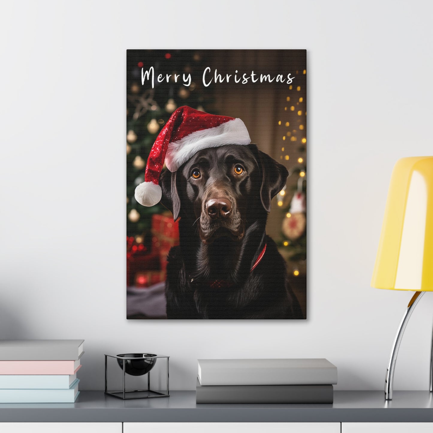 Christmas Black Labs wall decor