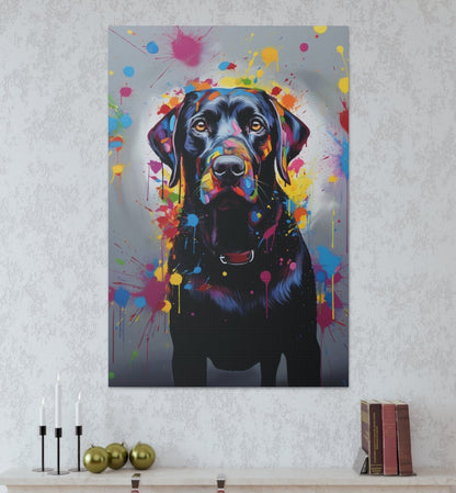 modern art black lab dog art prints
