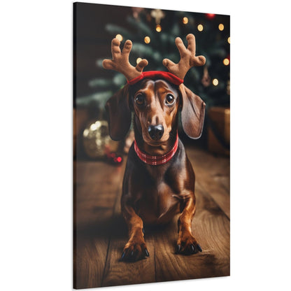 Christmas Dachshund with reindeer antlers decor ideas