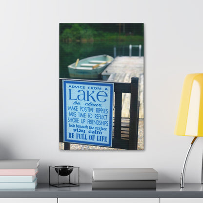 Wise Advice From a Lake - Canvas Prints