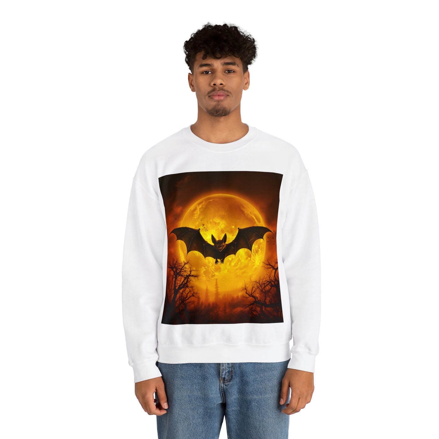 Bat Halloween Sweatshirt Men's Women's Black Grey White Small Medium Large XL XXL XXL Halloween Sweatshirts
