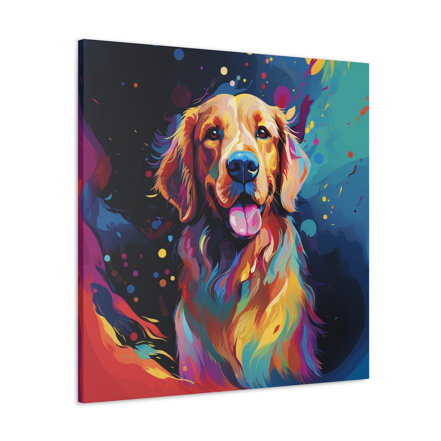 Golden Retriever modern art canvas art print