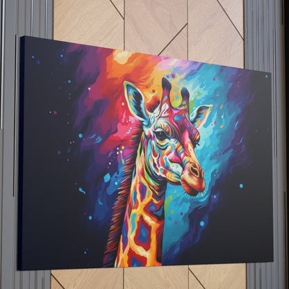 modern art giraffe canvas print