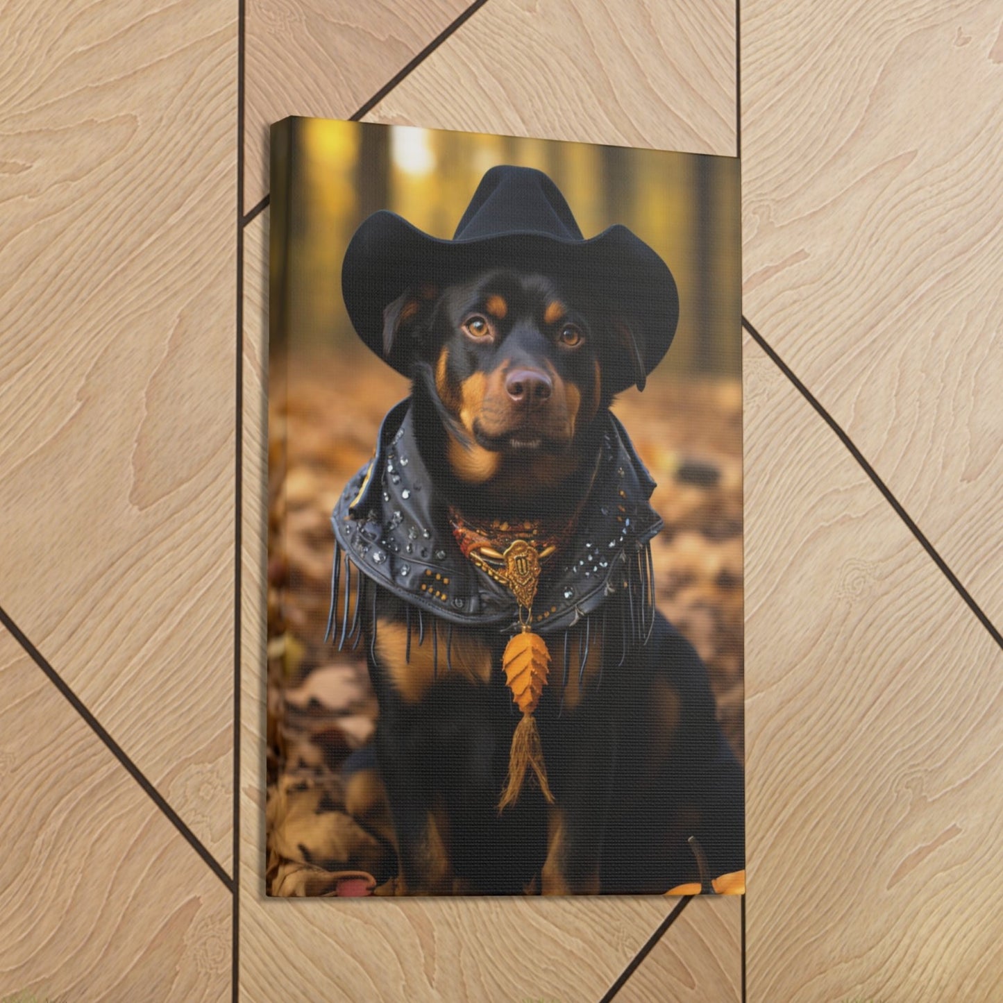 halloween Rottweiler canvas prints