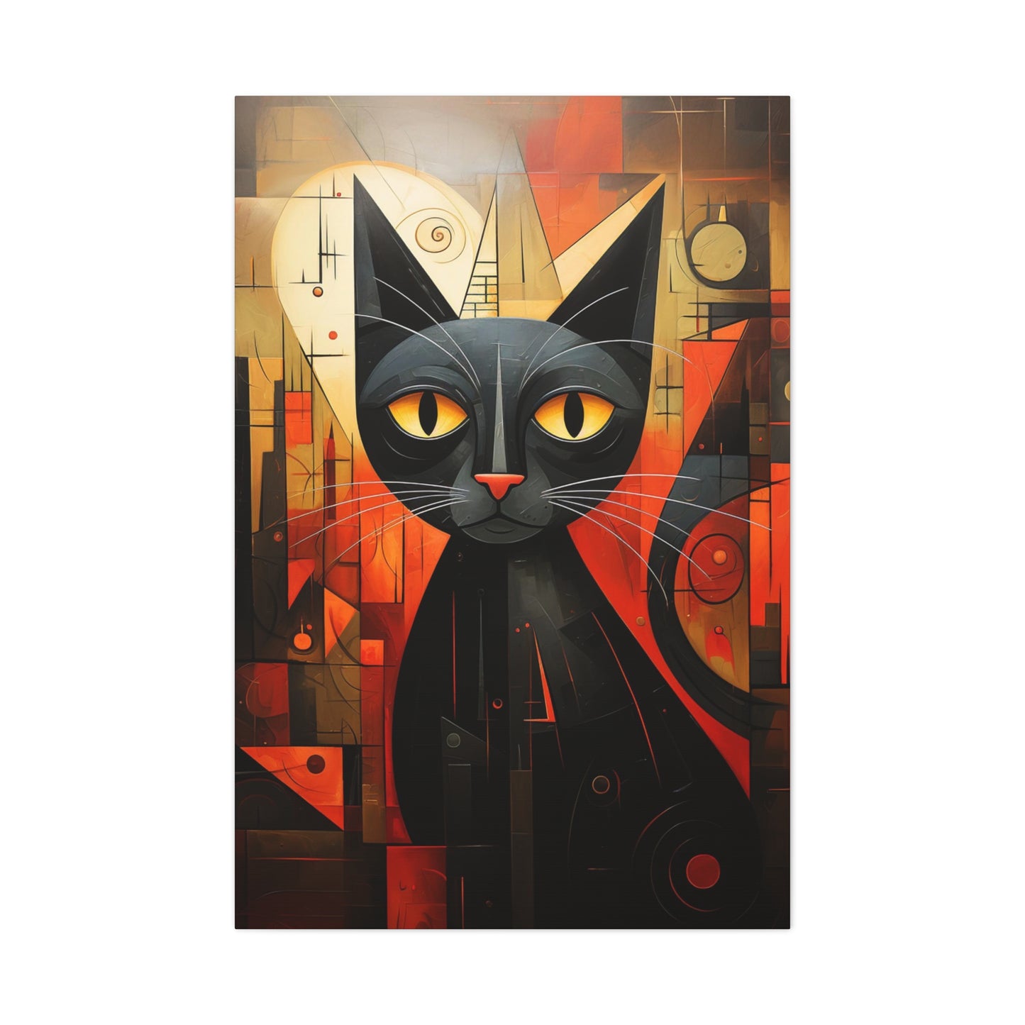 Picasso black cats Halloween wall art