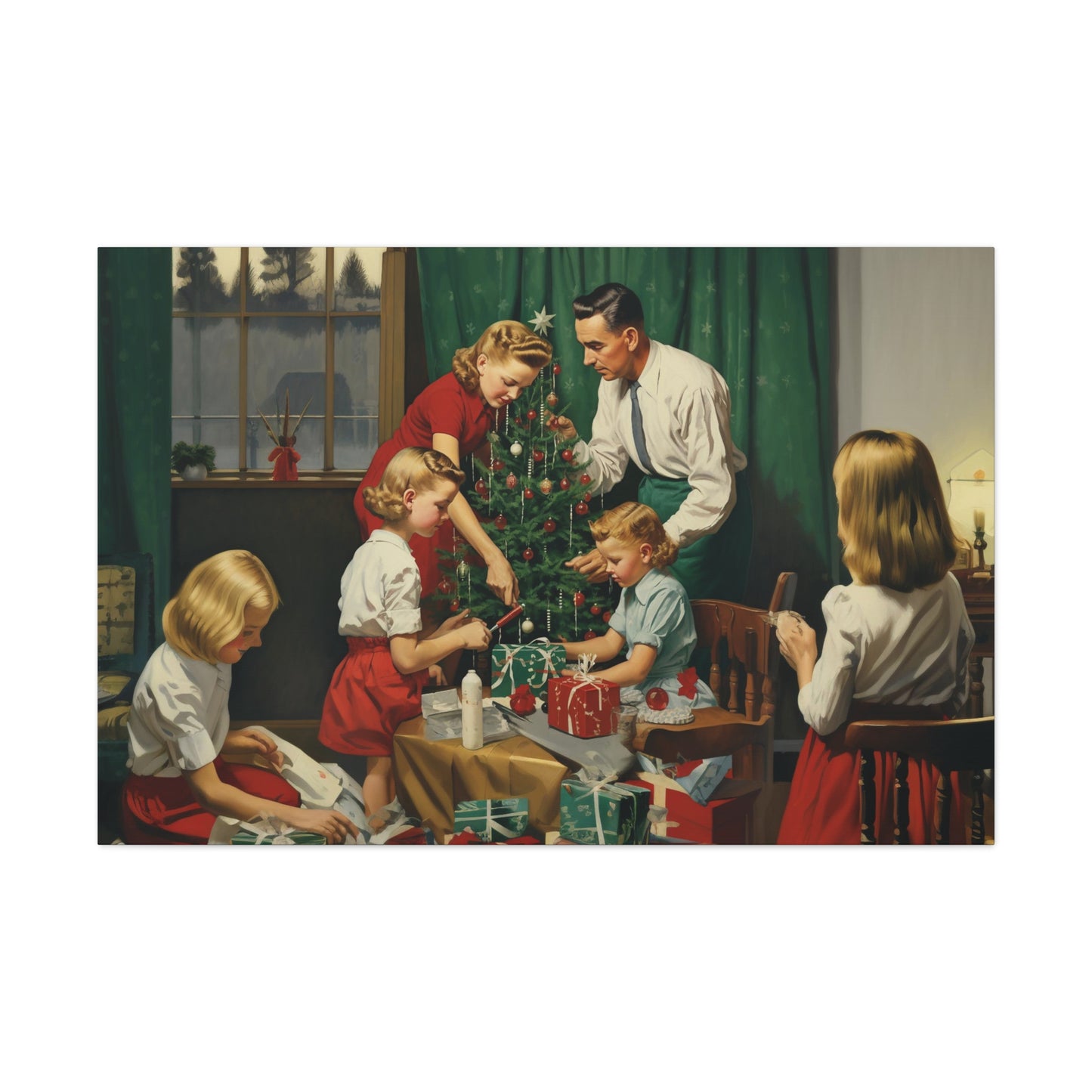 norman rockwell christmas wall art decor