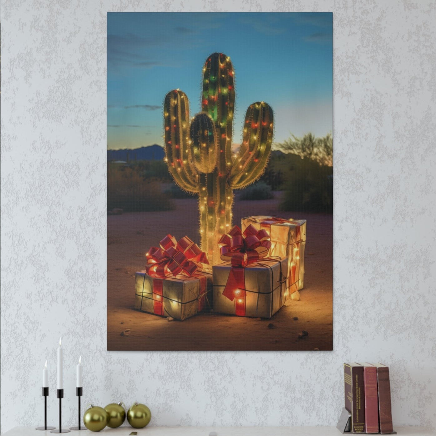 Cactus Christmas Tree wall decor