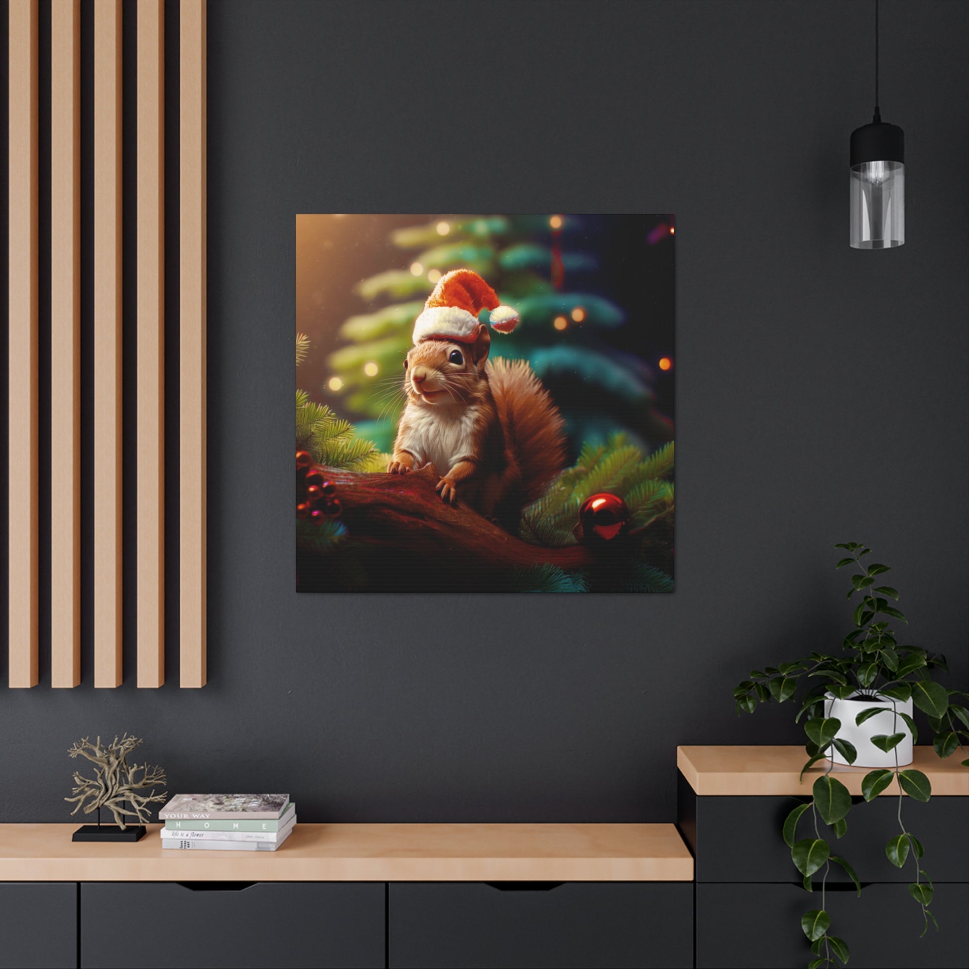 Christmas Squirrels canvas print