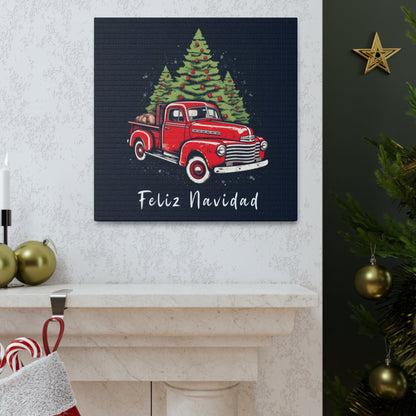 Christmas truck canvas prints