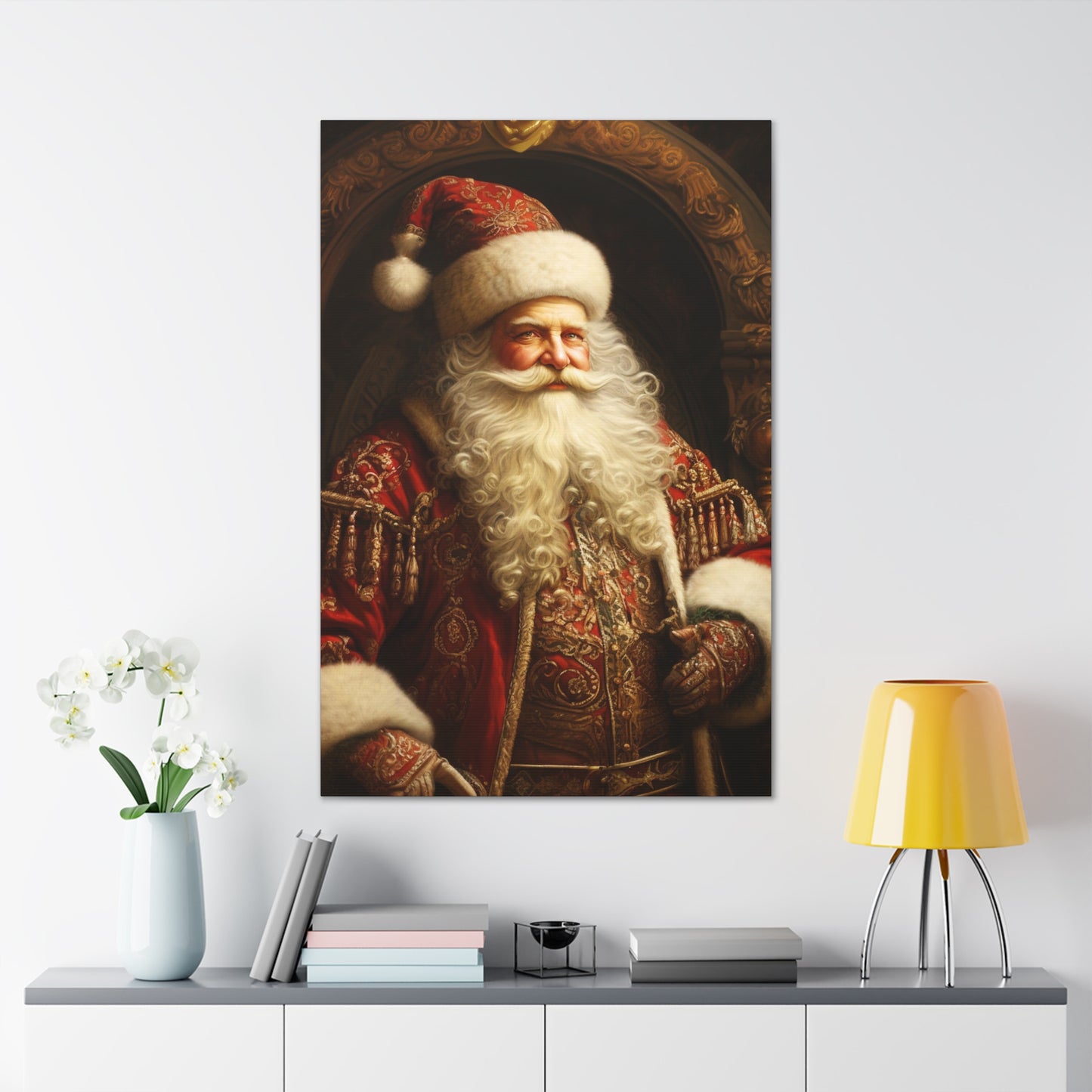 victorian santa canvas prints