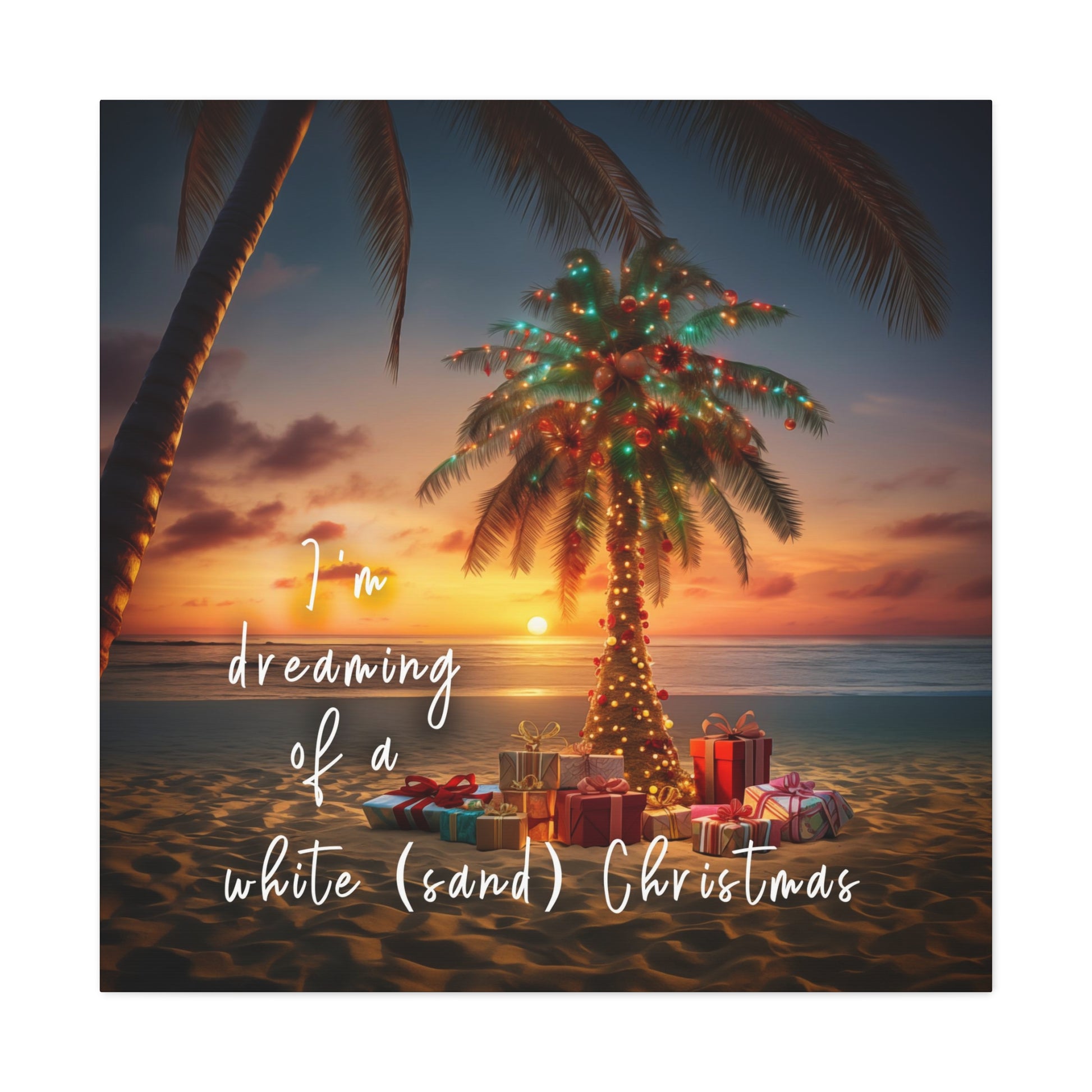 tropical Christmas wall art decor