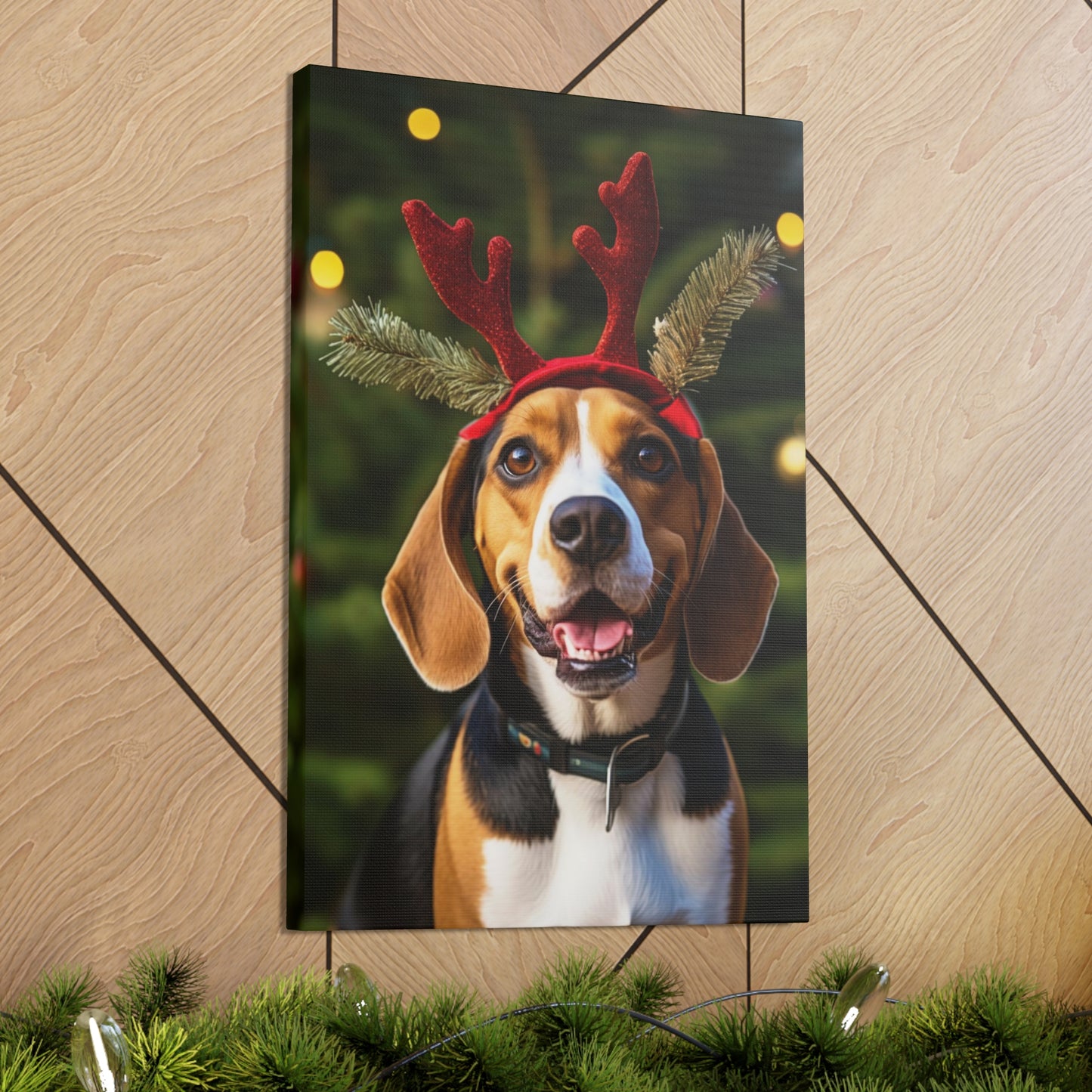 Christmas Beagles wall decor