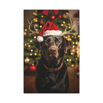 Chocolate Lab Christmas wall art ideas