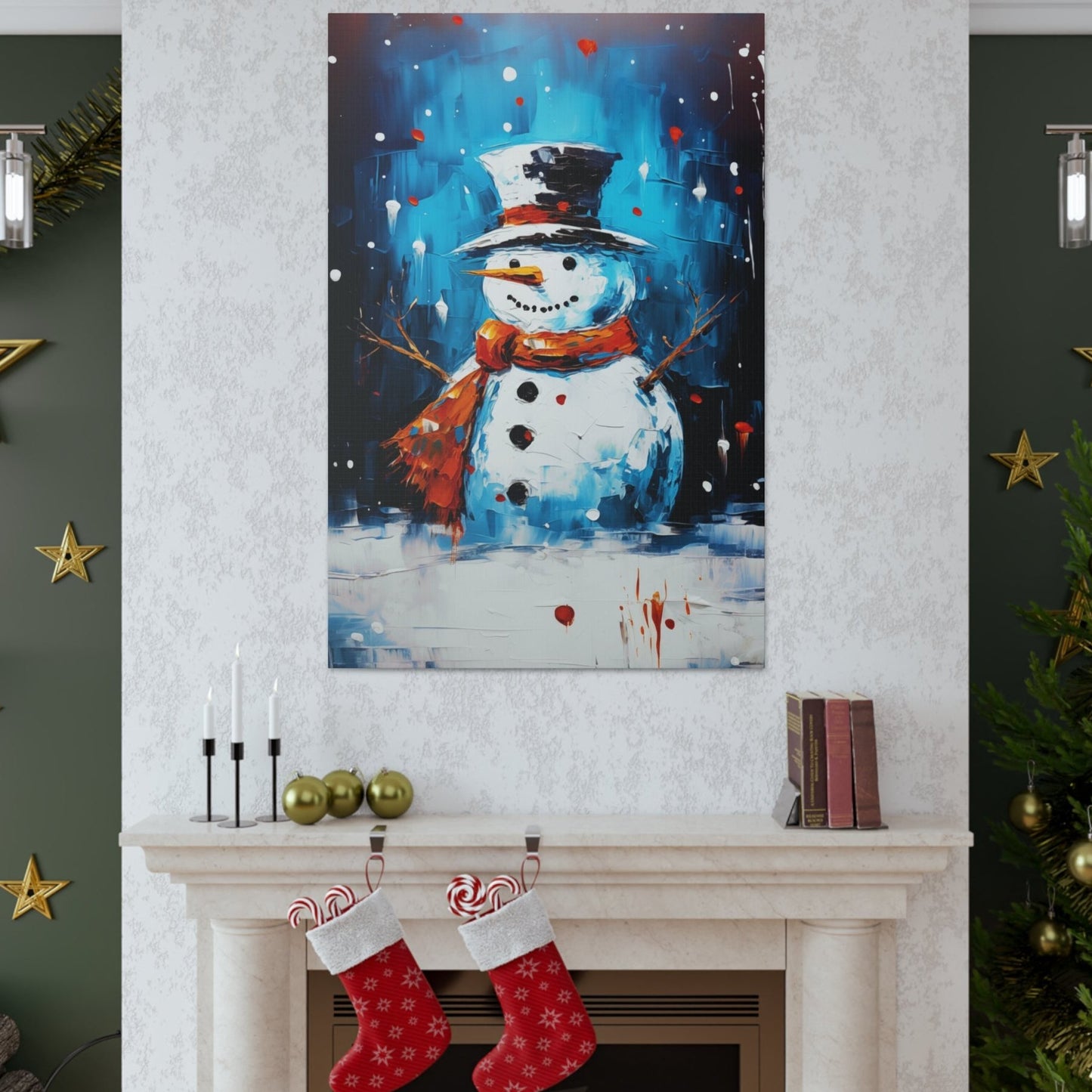 Christmas snowman wall decor ideas