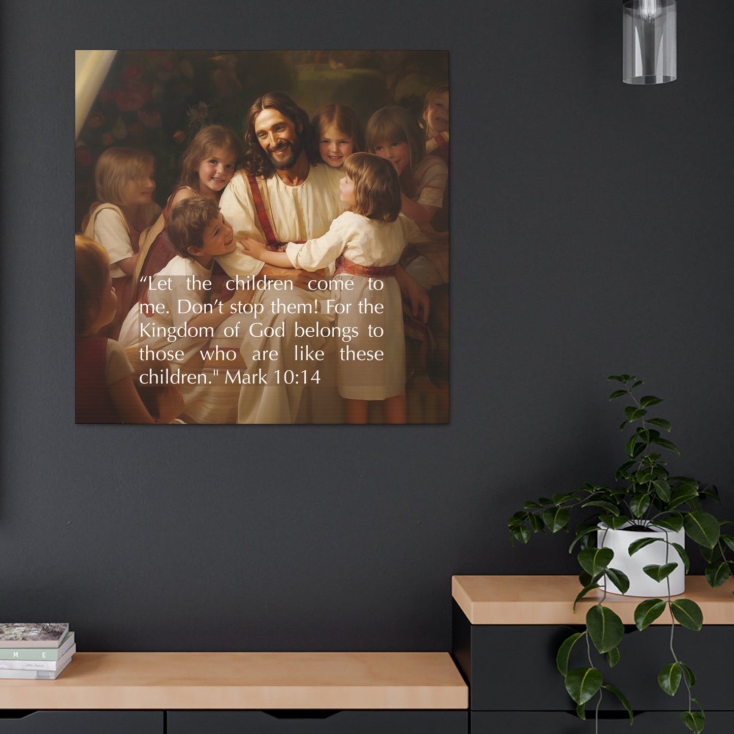 jesus surrounded by children wall decor