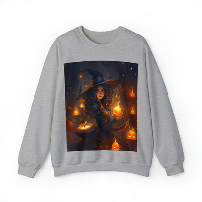 Pretty Witch Halloween Sweatshirt Men's Women's Black Grey White Small Medium Large XL XXL XXL Halloween Sweatshirts