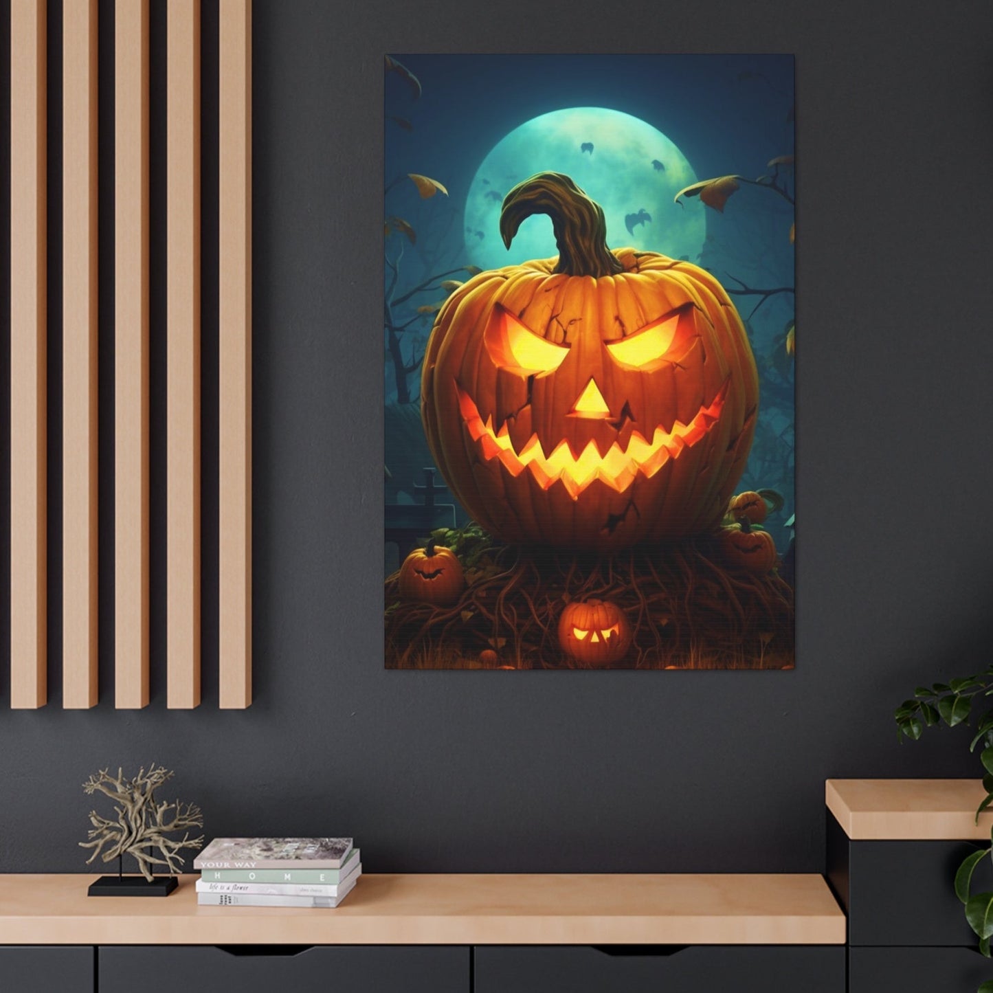 animation jack-o-lantern wall decor