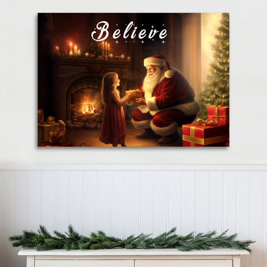 Santa wall decor ideas canvas prints