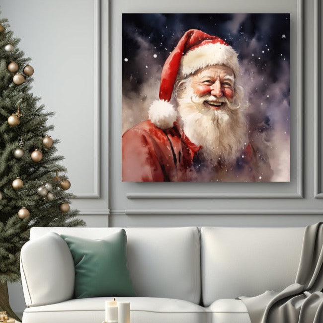 watercolor Santa Claus wall decor, Santa Claus wall decor art prints