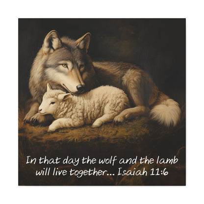 Isaiah 11:6 stretched canvas print gallery wrap