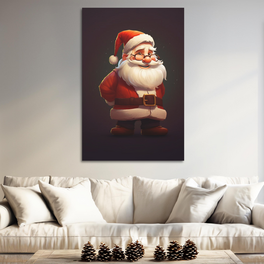 santa cartoon canvas prints