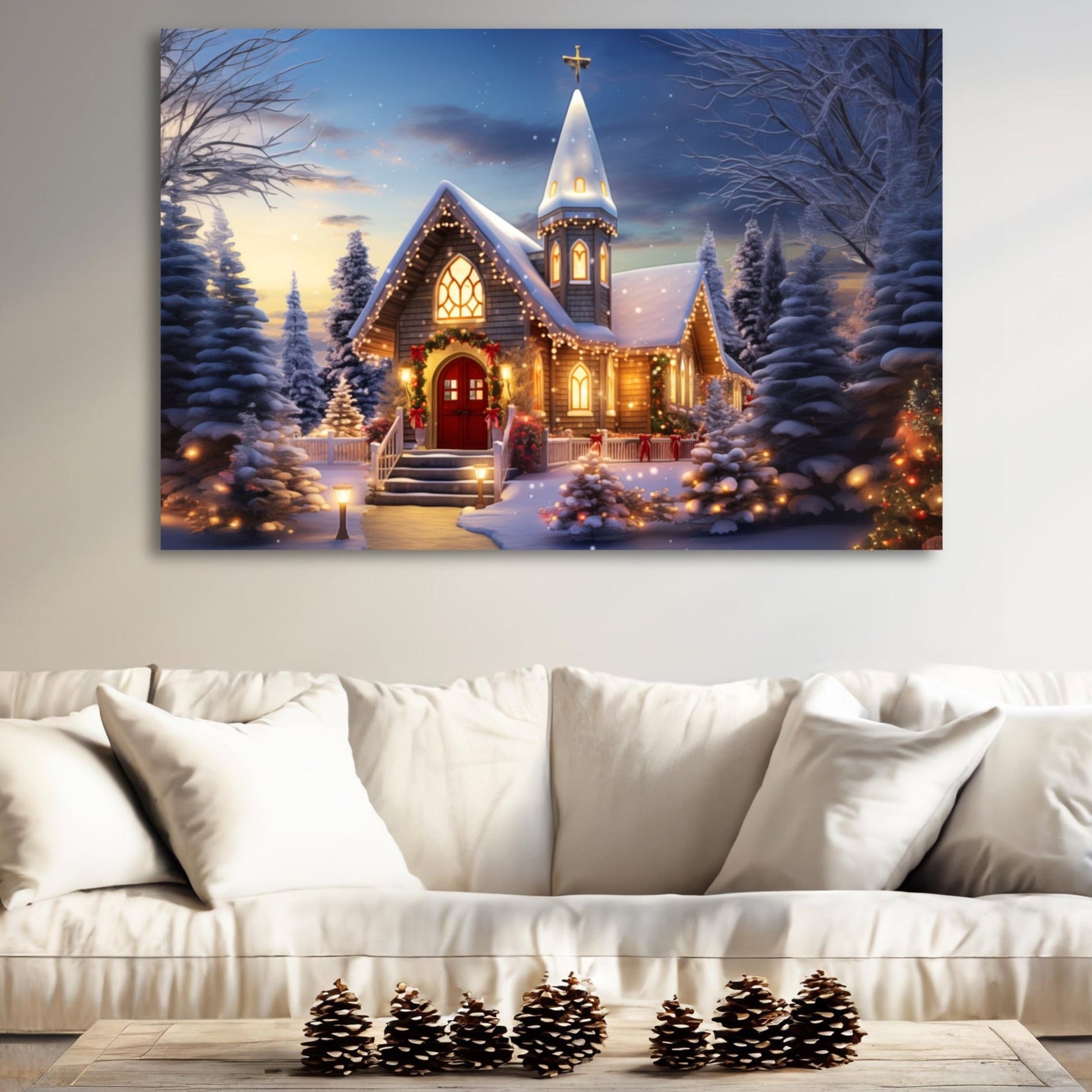 country church canvas print