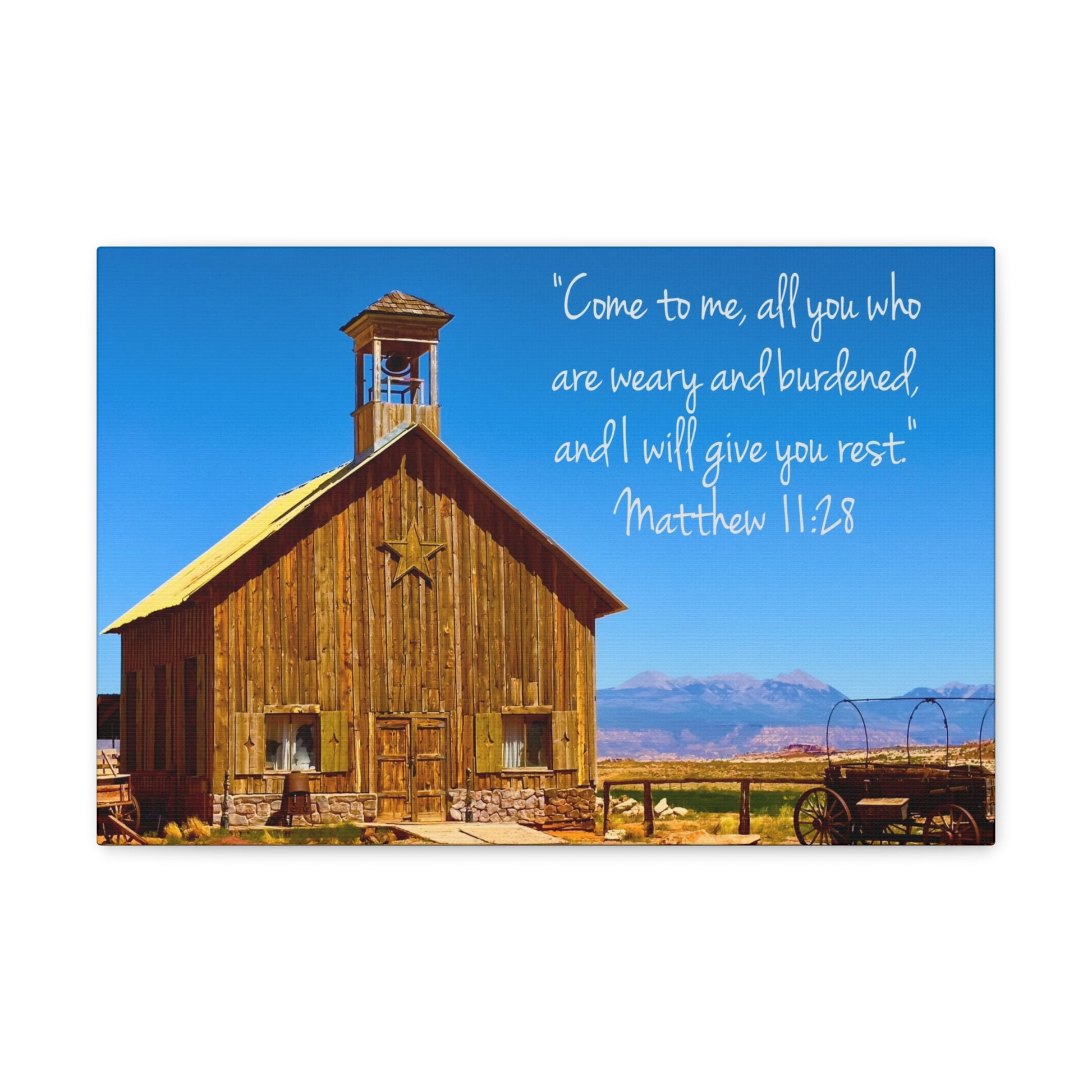 Matthew 11:28 scripture quote artwork