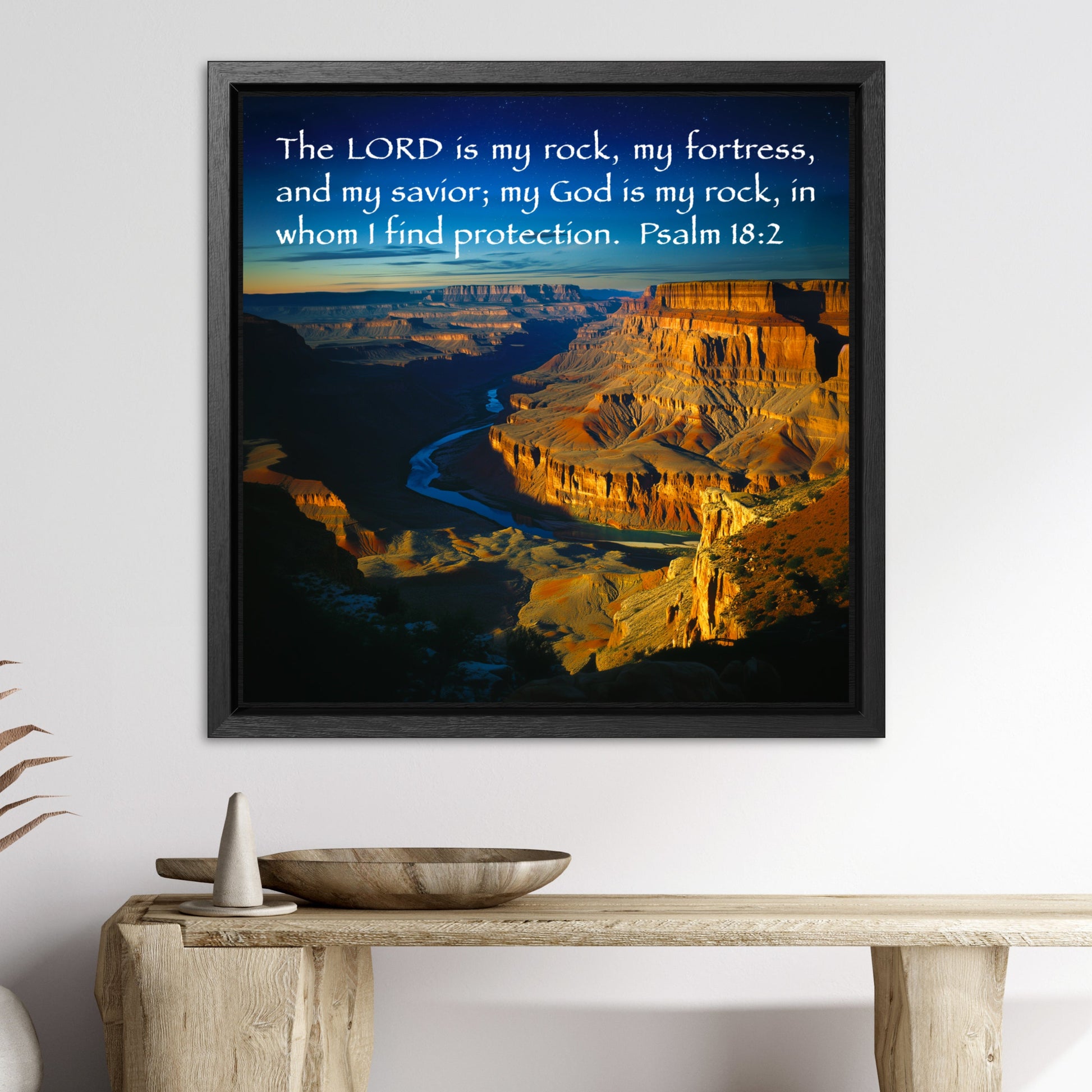 aesthetic Christian wall art decor gifts Psalm 18:2 unique christian gift ideas