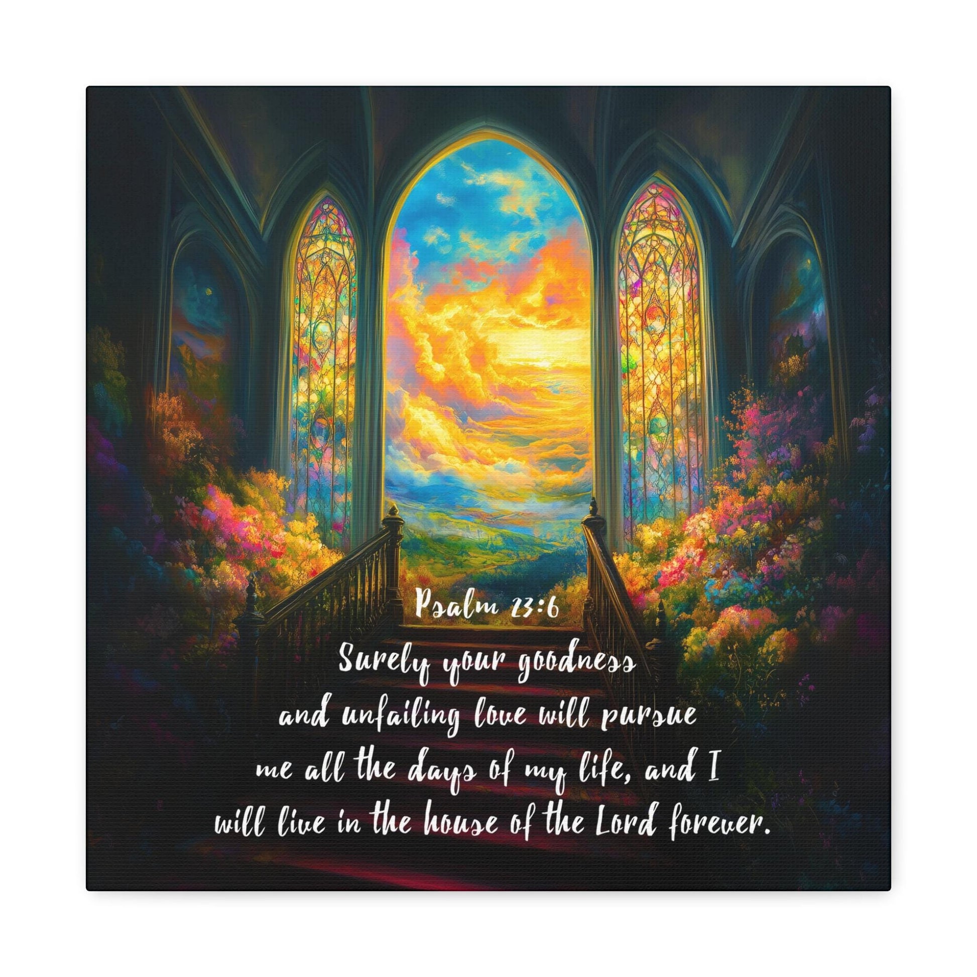 Psalm 23:6 scripture quote wall hanging