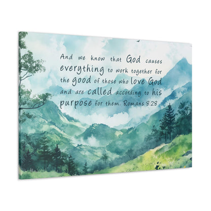 Romans 8:28 scripture wall art