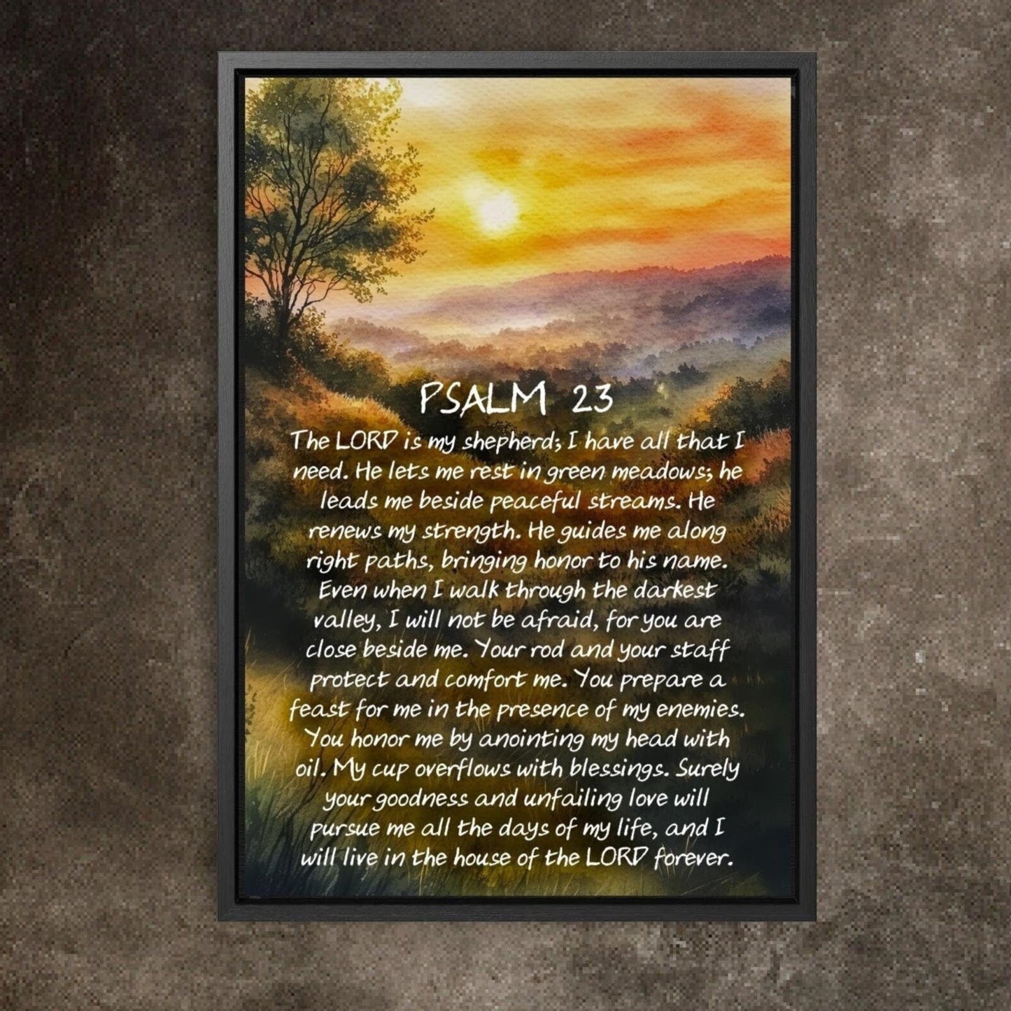 aesthetic christian wall art gifts wooden frame Surely your goodness and unfailing love will pursue me all the days of my life