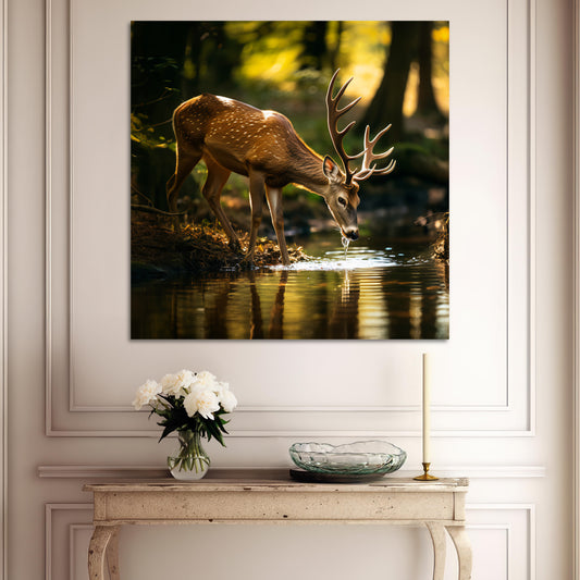 aesthetic deer art painting