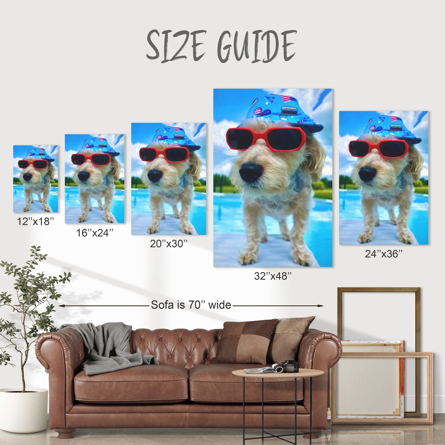 dog canvas art print