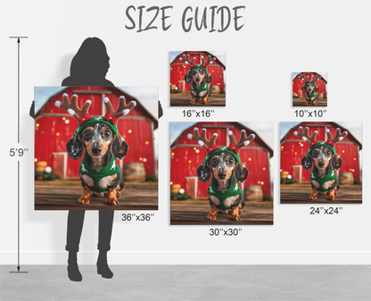 Christmas Dachshund wall decor