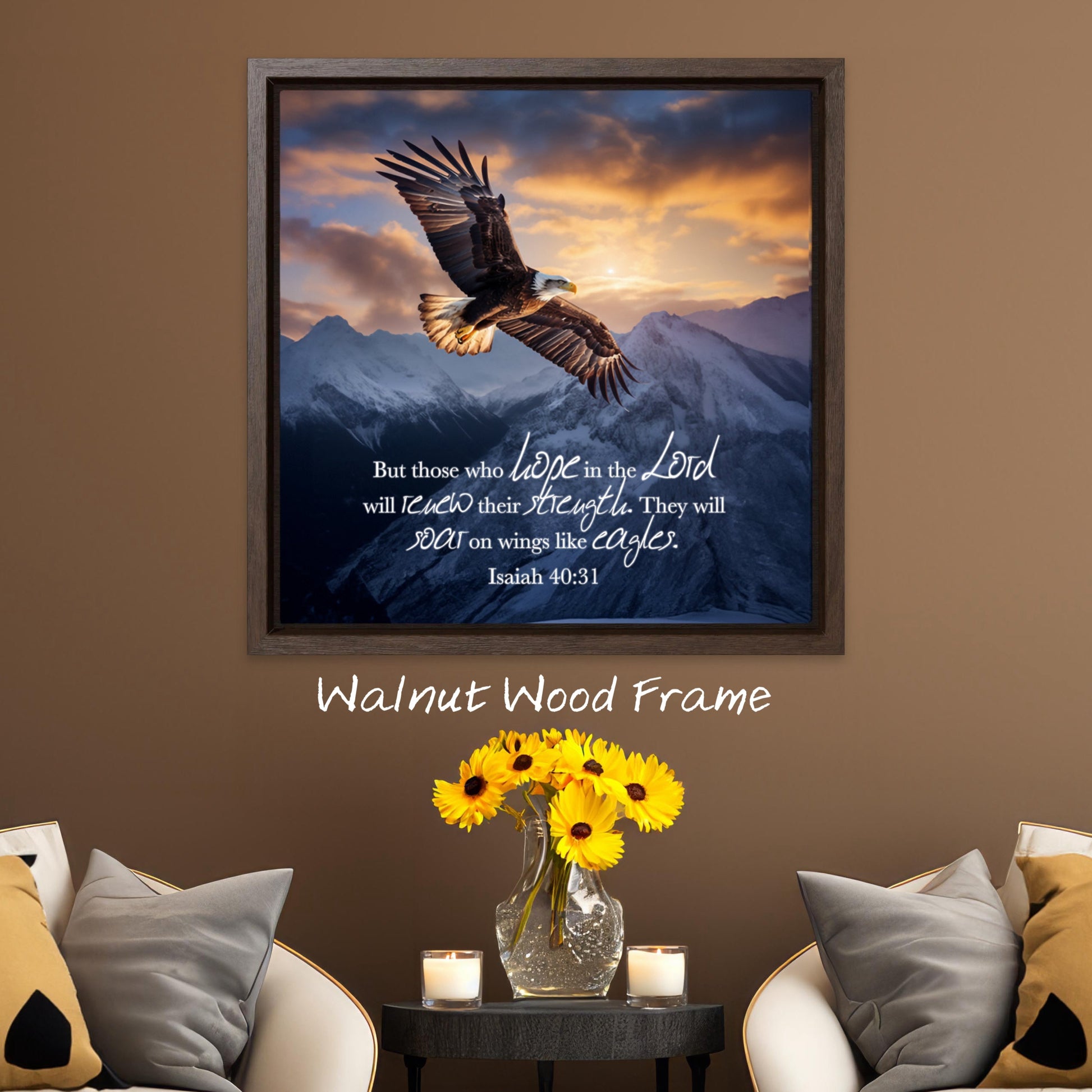 unique gift idea for christian bible quote artwork Isaiah 40:31 decor