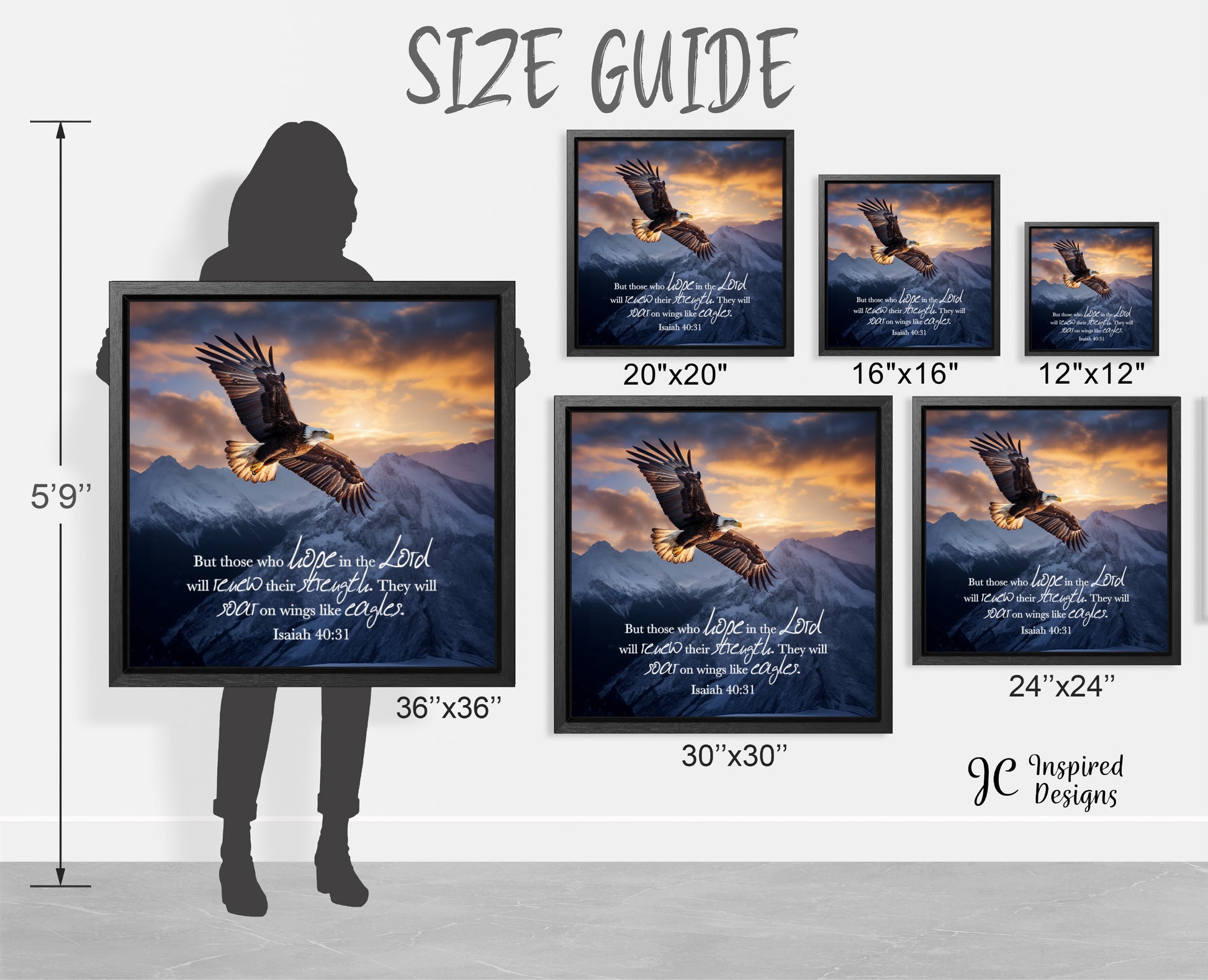 Isaiah 40:31 canvas print they will soar high on wings like eagles painting