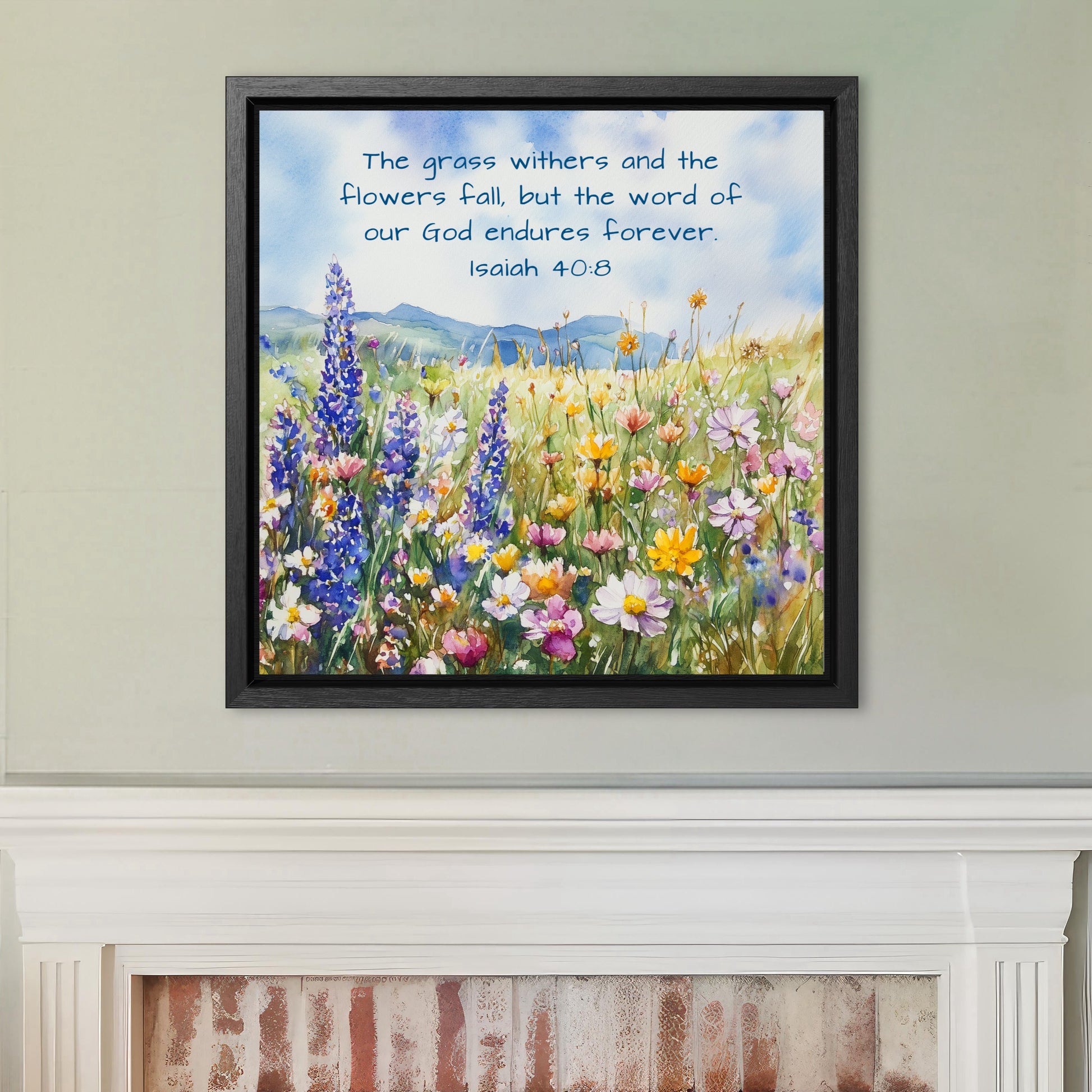 isaiah 40:8 aesthetic christian wall art decor gifts paintings christian bible verse