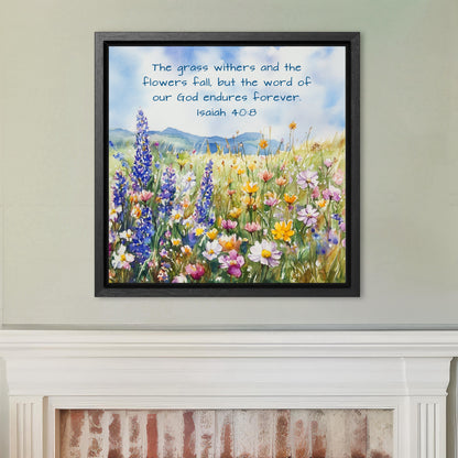 isaiah 40:8 aesthetic christian wall art decor gifts paintings christian bible verse