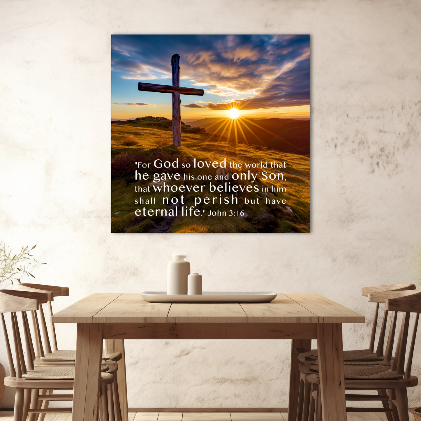 John 3:16 wall art gifts christian cross