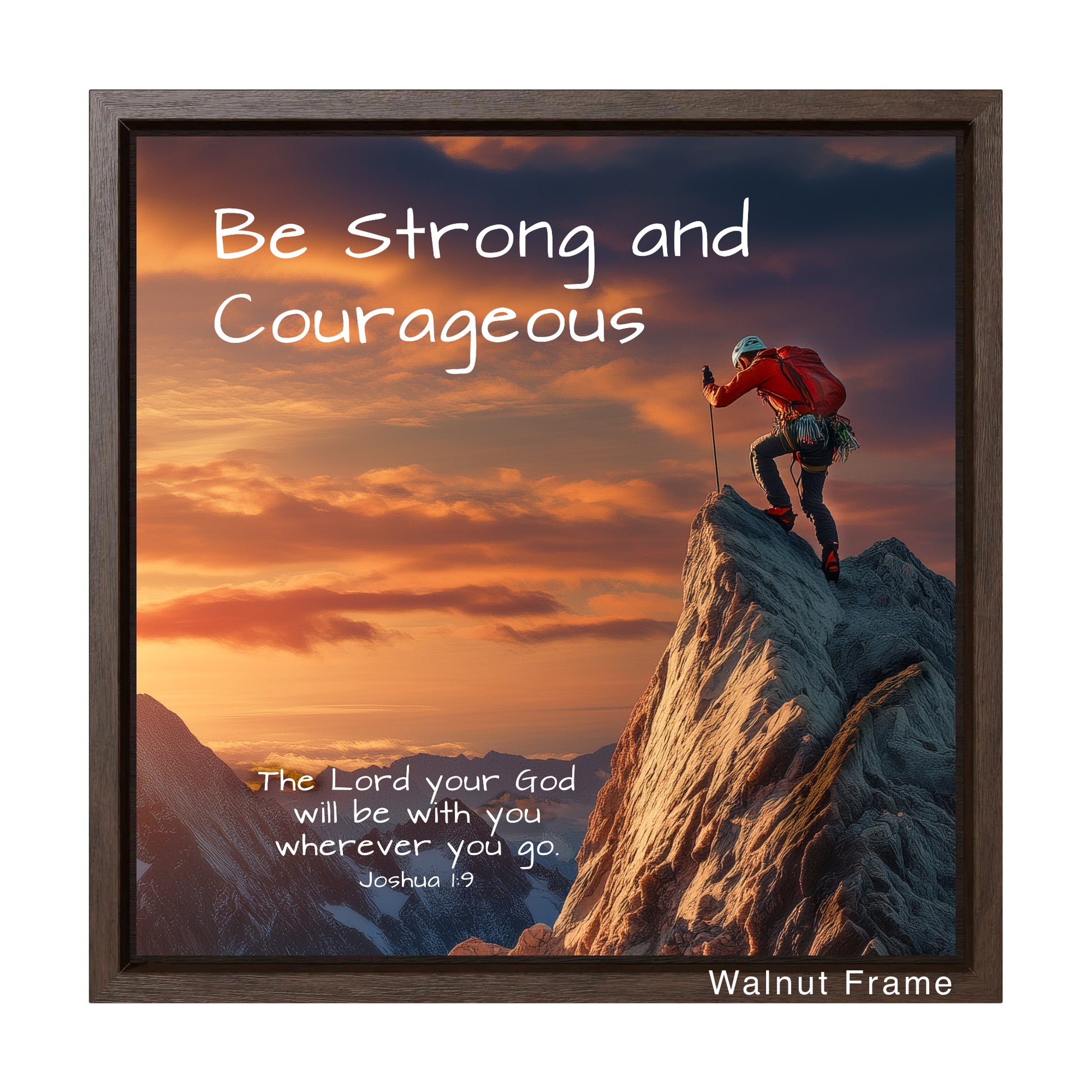 be strong and courageous wall art decor framed canvas