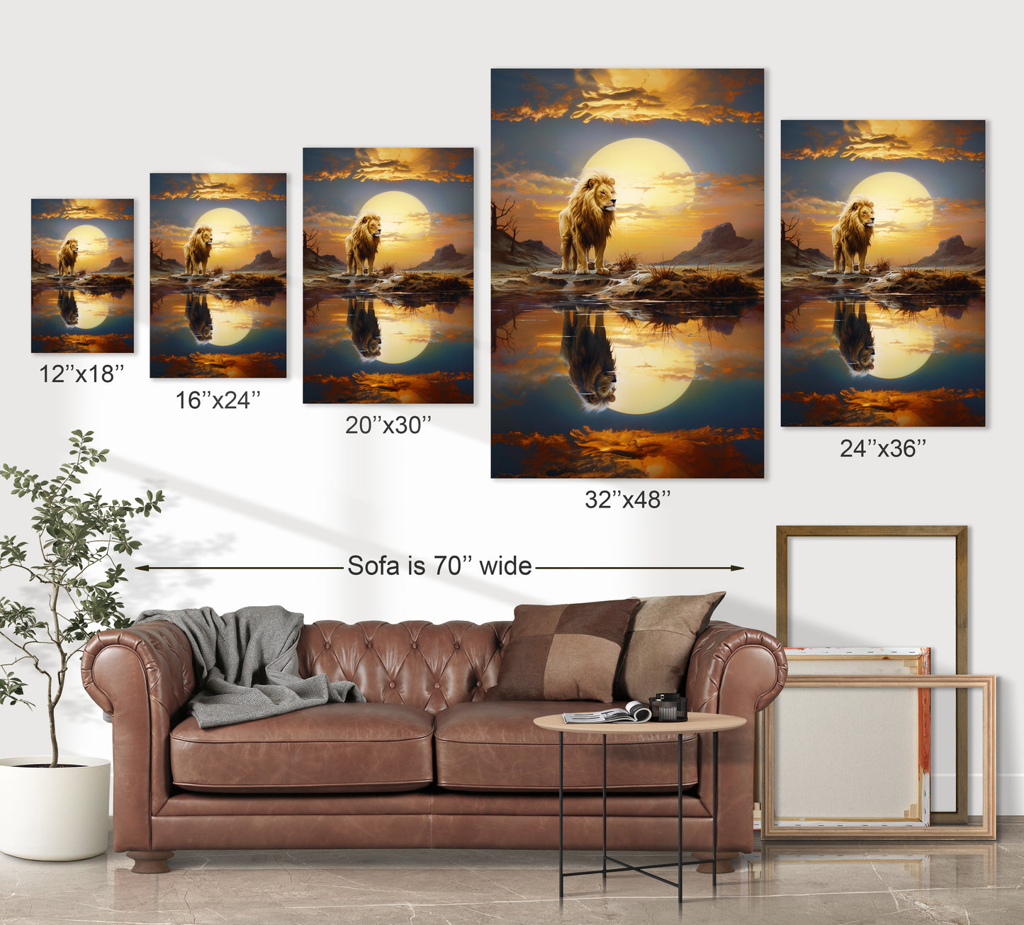 lion wall decor ideas, majestic lion picture wall art