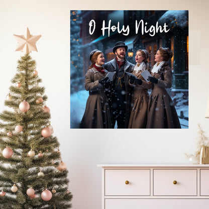 Christmas carolers canvas print