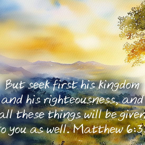 matthew 6 33 aesthetic canvas print gallery wrap