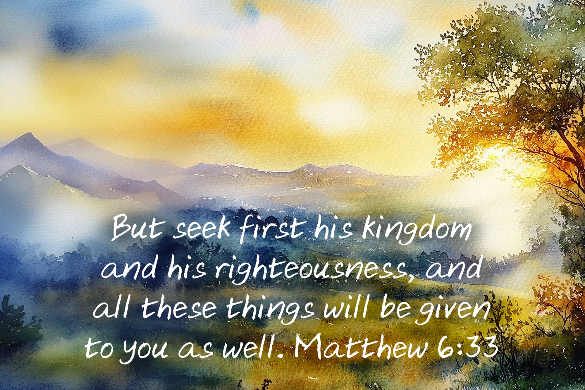 matthew 6 33 aesthetic canvas print gallery wrap